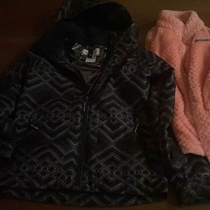 Girls Size small Columbia ski jacket with zipper polar fleece jacket